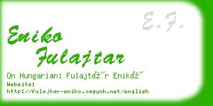 eniko fulajtar business card